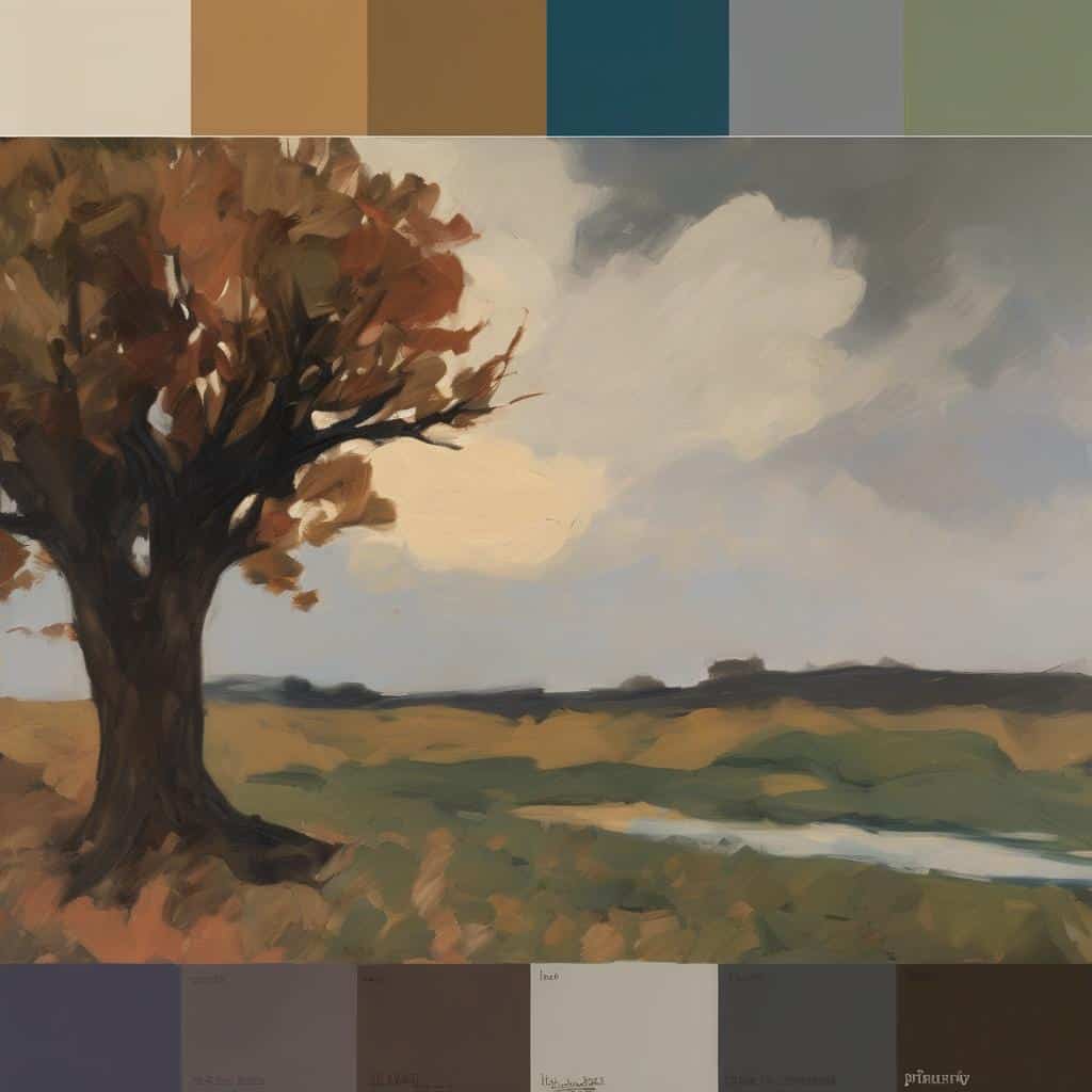 Ανθισμένο δέντρο και φωτεινό τοπίο με ιμπρεσιονιστική αισθητική, παιχνίδι φωτός και χρωμάτων, η σύνθεση του φωτός στην τέχνη.